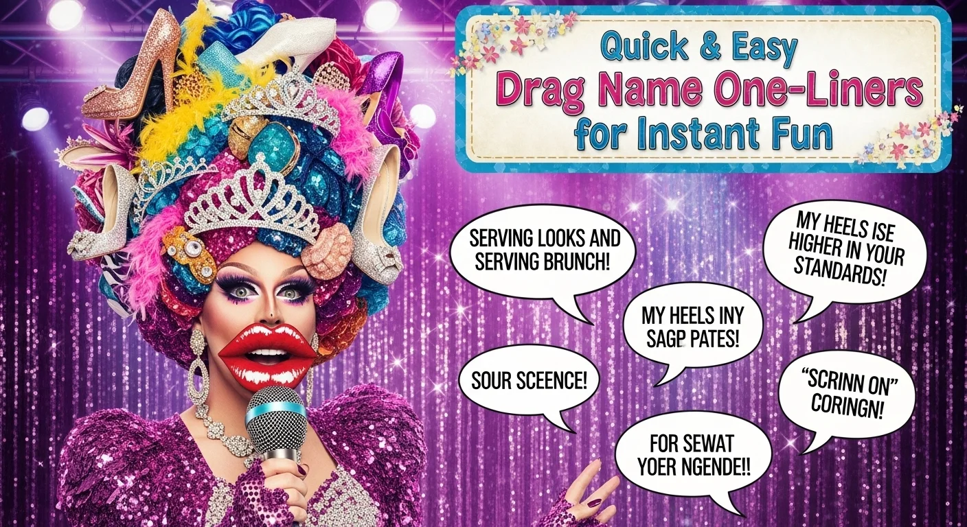 Quick and Easy Drag Name One-Liners for Instant Fun