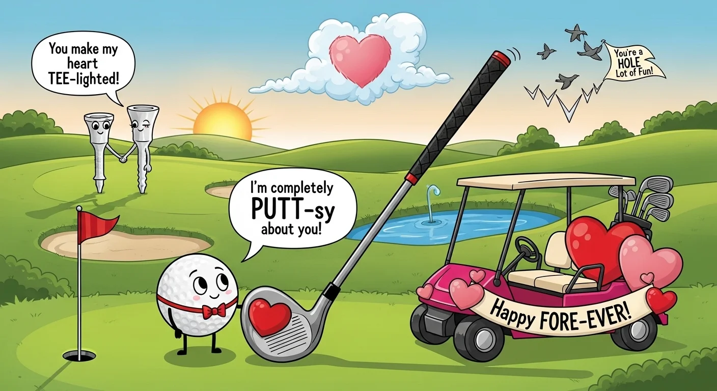 Top 12 Hilarious Golf Valentine’s Puns to Make You Laugh
