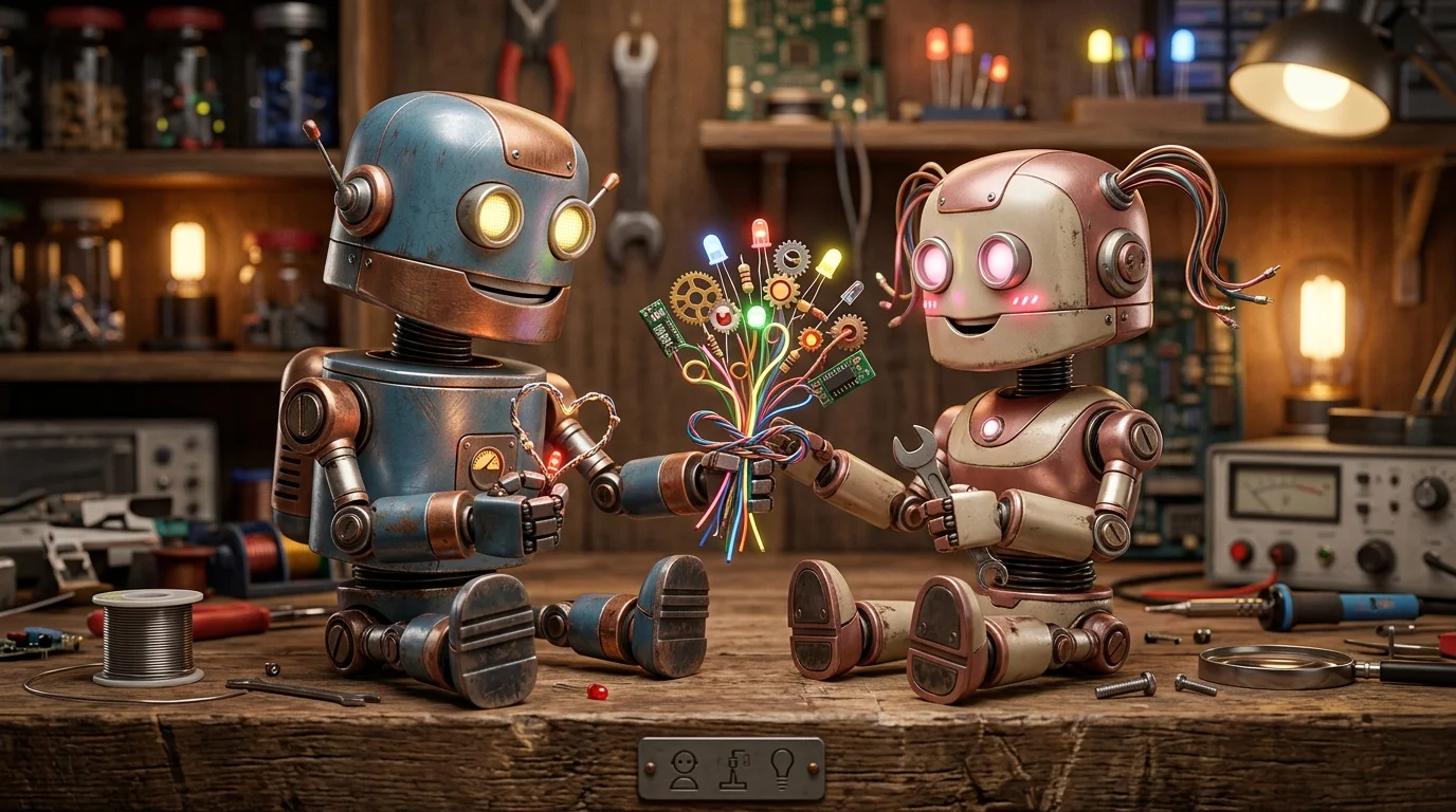 Robot Love Puns Captions