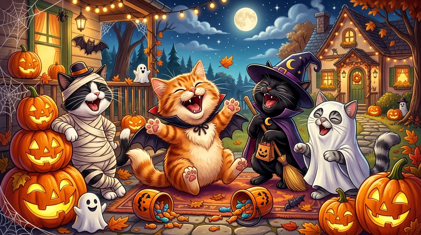 Funny Cat Halloween Puns