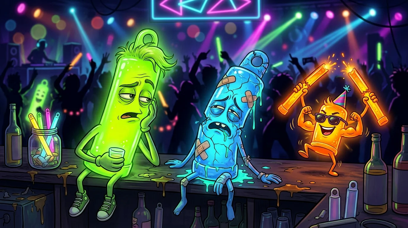 Short Glow Stick Puns