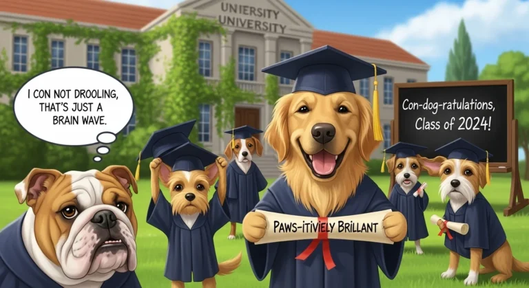 dog graduation puns