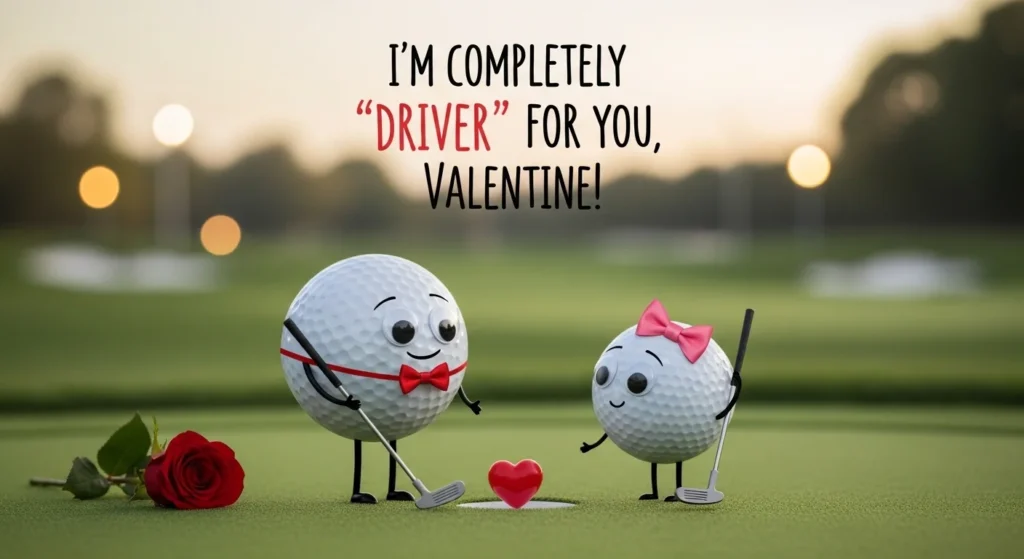 golf Valentines puns